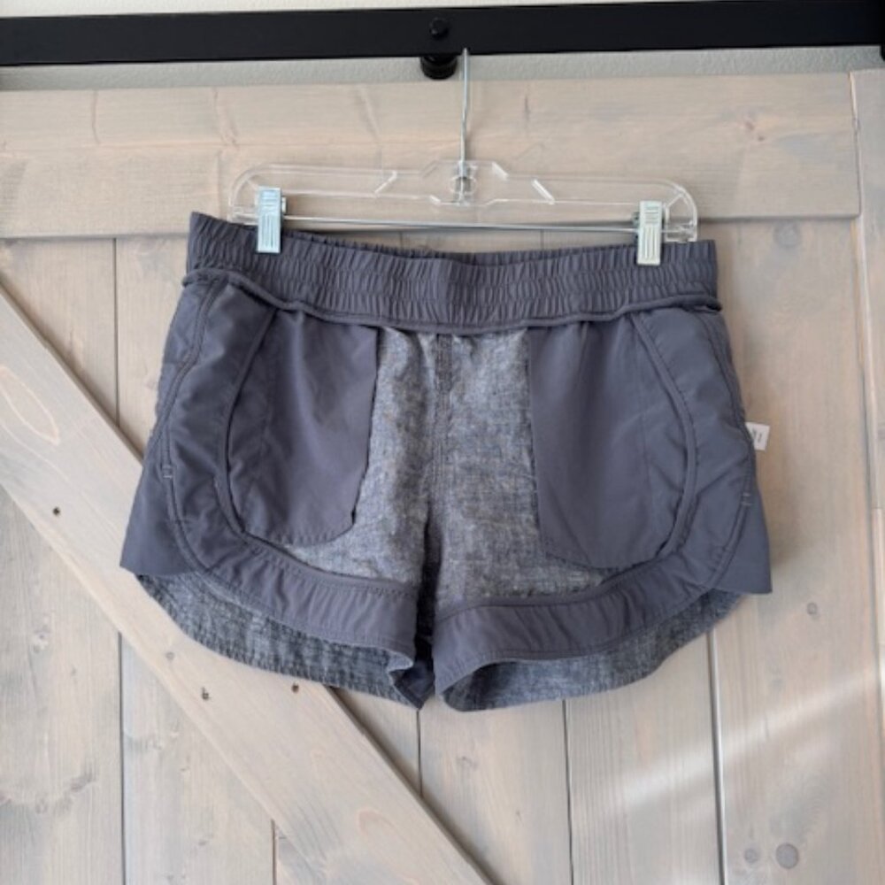 Athleta Beachside Bali Linen Shorts Womens Size 8 EUC Grey - Picture 4 of 8